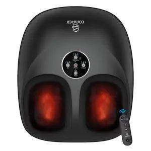 Shiatsu Foot Massager Machine with Heat, Foot Massager for Neuropathy Plantar Fasciitis, Deep Kneading Feet Massager with Heat, Relax for Home Office,Up to Men Size 13