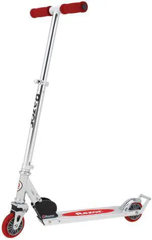 AW Kick Scooter- Wheelie Bar, Lightweight, Foldable, Aluminum Frame, and Adjustable Handlebars