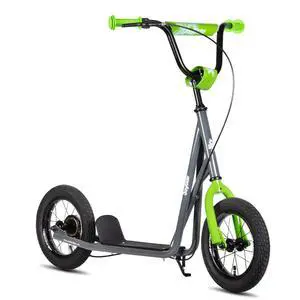 Kick ScooterOld Boys Girls, 12 Inch Big Wheels Scooters , Teens and Adults, Adjustable Handlebar, Scooter, Gray