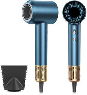 Hair Dryer Blow Dryer, 160000 RPM High-Speed Brushless Motor 500 Millions Negative Ionic Hairdryer for Fast Drying, Low Noise Thermo-Control Hair-Dryer-with-Diffuser for for All Hair Types
