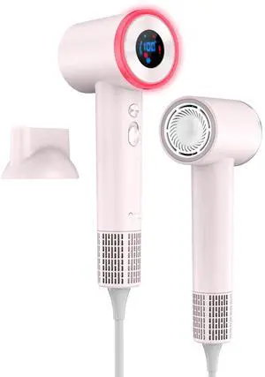 Hair Dryer, High Speed Fast Drying Hair Dryers, Negative Ionic Portable Blow Dryer with 110000 RPM Brushless Motor, Lightweight Low Noise Thermo-Control Hairdryer with Nozzle for Home, Travel