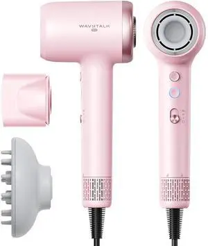 Hair Dryer,  Turblow Pro Fast Drying Blow Dryer with Diffuser, High Speed Hair Dryer with 110,000 RPM, Pro Negative Ions for Reduces Damage, Frizz Smoothing, 3 Speeds & 3 Temps, Pink