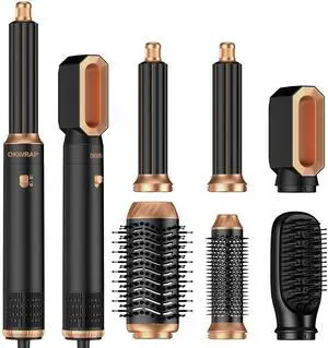 Hair Dryer Brush,6 in 1 Professional Hot Air Styler,Powerful Air Curling Wrap Styler,Negative Ionic Hair Dryer Fast Drying, Multi Hair Stylerfor Curling Volumizing Straightening Styling