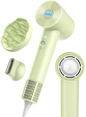 Hair Dryer with Diffuser for Curly Hair, Negative Ionic Hairdryer, High-Speed Blow Dryer with 110, 000 RPM Brushless Motor, Fast Drying Lightweight Travel Hairdryer, Low Noise Quiet Hair Dryers