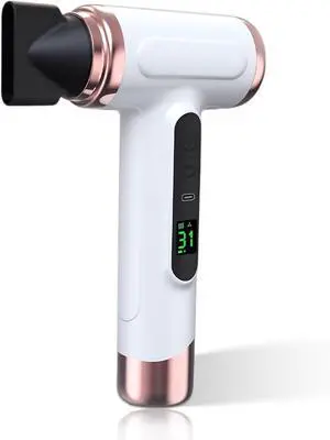 Cordless Hair Dryer,15000mAh Cordless Hair Dryer Rechargeable with USB Charging Cold,Cold Hot Wind Battery Hair Dryer for Travel Camping (White)