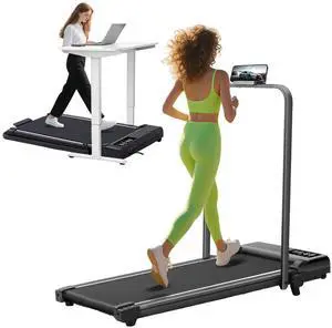 Walking Pad Treadmill with Incline & Handle Bar, 3.0HP Foldable Folding Treadmills for Home Small, Small Portable Treadmill with Handles, Walking pad with Incline and Handle bar, 320LB Capacity