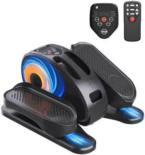 Under Desk Elliptical Machine,Portable Seated Pedal Exerciser with 12 Adjustable Speeds & Remote Control, Elliptical Exercise Machine for Seniors As Seen On TV