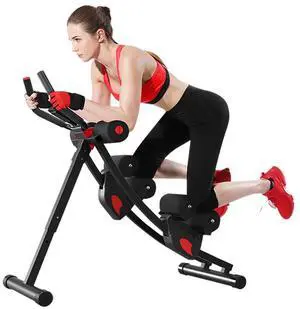 ab machine, ab workout equipment for home gym, Height Adjustable ab trainer, foldable fitness equipment.