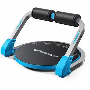 Ab Machine for Stomach Workout, Ab Crunch Machine with 3 Adjustable Resistance and Automatic Rebound, Sit Up Machine with 330 LBS Weight Capacity, Ab Workout Equipment for Home Exercise (Blue)