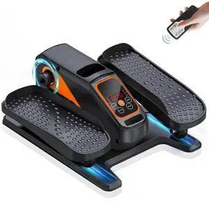 Under Desk Elliptical Machine, Electric Ellipse Leg Exerciser While Sitting for Seniors Adults, Quiet & Portable Electric Seated Pedal Exerciser with Remote Control, 15 Adjustable Speeds, 5 Auto Modes