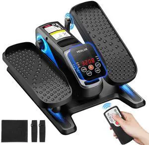 Portable Under Desk Elliptical Machine with Wireless Remote, 12 Manual & 3 Automatic Speeds, Pedal Ellipse Leg Exerciser,Leg Exerciser While Sitting for Seniors, Adults, Home, Office