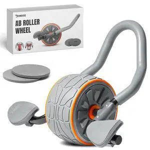 Ab Roller Wheel with Elbow Support & 2 Knee Pads - Abdominal Exercise Trainer for Core Strength Training - Ultimate Abs Workout Equipment for Home and Gym