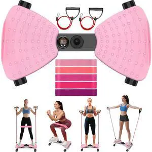 Waist Twisting Machine, Adjustable Ab Twister Board with Digital Display, Waist Twister with 5 Resistance Bands, Noiseless Home Gym Exercise Equipment for Women Belly Fat, 330 Lbs Capacity