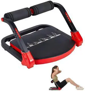 Ab Machine, Sit Up Exercise Equipment, Ab Workout Equipment with 3 Adjustable Resistance, Ab Trainer for Stomach Workout with 330 LBS Weight Capacity, Foldable Ab Crunch Machine for Home Gym