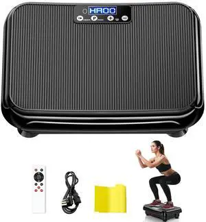 Vibration Plate Exercise Machine:  Vibrating Plates for Lymphatic Drainage and Weight Loss, 300Lbs Capacity Full Body Power Shake Workout Platform for Home Cardio Fitness (Ink Black)