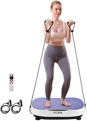 FIRMHOLD Handle Vibration Plate Exercise Machine for Lymphatic Drainage- Full Body Vibration Platform for Weight Loss, 350lbs Vibration Plate for Beginners & Recovery (Glory Purple)