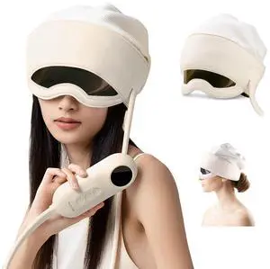 Head Massager for Headaches, Eye Massager with Heat, Rechargeable Head and Eye Massage for Stress Relief, Fatigue, Ideal for Rest & Relaxation, Best Gift for Mom/Dad
