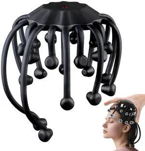 Electric Scalp Massager with 360° Soft Touch Design, 20 Massage Nodes, 5 Modes, Portable Scalp Massage Tool for Home and Travel, Quiet Head Massager for Relaxation