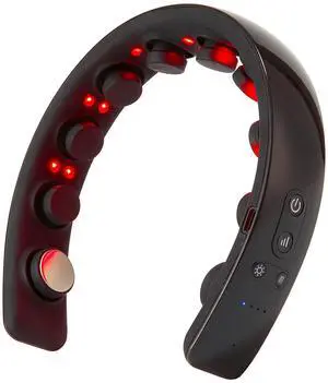 Master Massage Upgraded H2 Electric Scalp Massager for Head Massage with Heating, for Stronger, Thicker, Hair- 10 Vibrating Contacts, Phototherapy, for Deep Relaxation, Stress Relief-(Black)