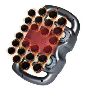 24 Head Massage Gun Set, Massage Gun Deep Tissue Portable with 9 Modes 99 Intensities, Red Light Massager for Legs, Waist, Neck, Back, Buttocks Muscles Pain Relief (Gray)