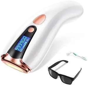 Laser Hair Removal for Women and Men, at Home Permanent Hair Remover Machine,Upgraded to 999,900 Flashes, IPL Hair Removal Device for Facial Legs Arms Bikini Line Whole Body, Corded