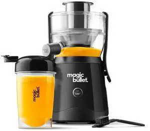 Mini Juicer, Countertop Space-Saving, 2" Feed Chute for Fruits and Vegetables, 400W, 16oz Cup, Compact Design, Black, MBJ50100AK