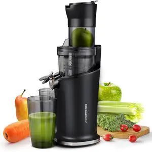 EJX017 Whole Fruit 3 Feeding Chute, Dynamic Masticating Slow Juicer, High Yield Cold Press Juice Extractor, Nutrient and Vitamin Dense, Easy to Clean, 27 oz Juice Cup, Black EJX017 Whole Fruit 3 Feeding Chute, Dynamic Masticating Slow Juicer, High Yield Cold Press Juice Extractor, Nutrient and Vitamin Dense, Easy to Clean, 27 oz Juice Cup, Black