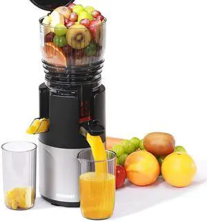 Cold Press Juicer, 5.8" Wide Feed Chute Slow Masticating Juicer Machine for Whole Fruits & Vegetables, Easy to Clean & High Juice Yield Cold Press Juicer, 5.8" Wide Feed Chute Slow Masticating Juicer Machine for Whole Fruits & Vegetables, Easy to Clean & High Juice Yield