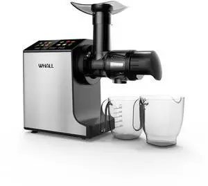 Masticating Slow Juicers, Juicer Machines, Cold Press Juicers, Professional Stainless Juice Machines for Vegetable and Fruit, Touchscreen Cold Press Juicer with 2 Speed Modes, Easy Clean,Grey