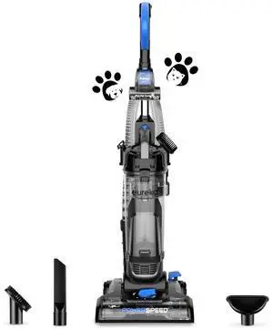 PowerSpeed Lightweight Upright Vacuum Cleaner for Carpet and Hard Floor, Powerful Bagless Upright Vacuum Cleaner for Home Pets, NEU181A, Blue