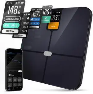 Smart Scale  Track Your Weight Loss Journey with Verified Accuracy & Smart Goal-Based Monitoring | Wi-Fi & Bluetooth Sync