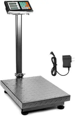 Foldable 600LB Weight Computing Postal Scale, Floor Platform Digital Scale, Accurate Warehouse Large Shipping Mailing LB/KG Calculator