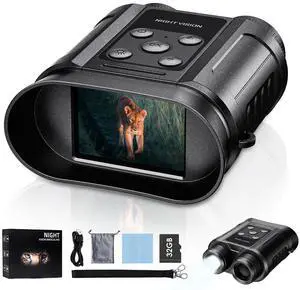 FCPVHOY Night Vision Goggles,Compact Night Vision Binoculars,32GB Card Included, Photo/Video Capture,Outdoor Tools for Education, Wildlife Watching,Gifts for Boy, Gifts for Men, Gifts for Father