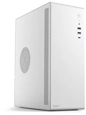 V100 M-ATX/ITX Computer Case,Multifunctional Pc Case, Business Case with Spcc Side Panel, Support 260mm VGA Card 120mm CPU Cooler (White)