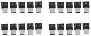 20Pcs Ultra Mini Type-C USB-C To USB 2.0 OTG Adapter For Cell Phone Tablet & USB Cable & Flash Disk