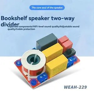 2 Way Audio Speaker 100W Crossover Treble Bass Module Audio Speaker Frequency Divider Adjust Bookshelf Speaker Filter