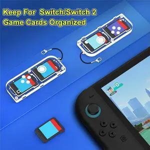 Protective Game Card Box for Nintendo for Switch 2 4 Game Card Slots Game Case Transparent PC Game Organizer for Switch