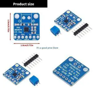 5V Class D Auditory Amplifier Module MAX98357A with Protections 3dB to 15dB 5V Power for Powered Devices