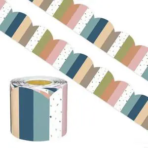 15.2m Bulletin Board Borders Colorful Classroom Blackboards Adhesive Border Trim Decoration for Poster Boards Decoration