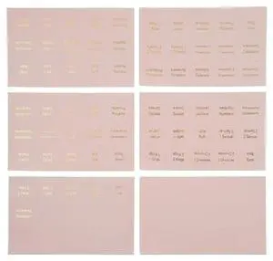 6 Sheets Pink Bible Tabs for Women Men Large Print Stickers Bible Index Tabs Laminated Bible Tabs Easy to Read and Apply