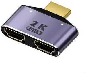 HDMI-compatible Splitter 1 in 2 Out -2K HDMI-compatible Splitter 1x2 Ports Powered 2K Full UltraHD 1920x1080 3D Support
