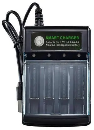 Alkaline Charger 1.5V 4 Slots Charging Circuit for Multiple Reusability and Friendly Electronics Power