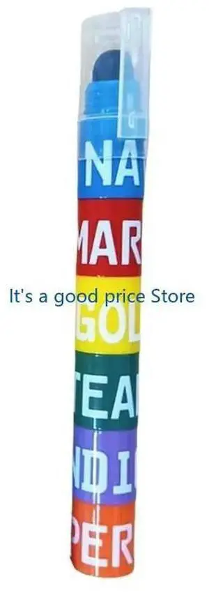 Stacking 6-Color-in-1 Highlighter Broad Tip Marker for Kid Student Scrapbooking Journal Card Making Color Coding Drawing