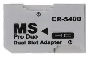 Micro SD TF to Memory Stick MS Pro for Duo for PSP 1000/2000 / 3000 Card Dual 2 Slot Adapter Converter CR-5400 CR5400