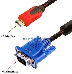 Adapter Cable 19pin Male to VGA Male Cable Cord 1080P Video Cables Universal for Computer Laptop Projector