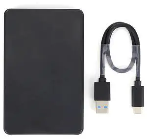 USB3.1 Hard Drive Enclosure with USB3.0 To Type-C Cable 2.5in Mobile Harddisk Enclosure Plug and Play for SATA 1/2/3 HDD Or SSD