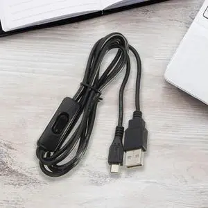 USB Data Cable with ON/Off Power Supply Line Adapter with Switch Cable Extension Toggle for USB LED Strips Fan Charger Laptop