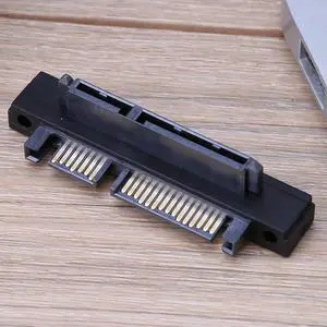 90° Angle SATA 22Pin(7+15) Male to 22Pin(7+15) Female Extender Adapter