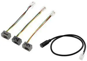 RJ9 4P4C Male to 3.5mm Female Headset Audio Converter Adapter Cable Wire