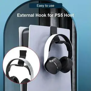 2pcs Game Controller Holder Hook External Gaming Headset Hanger Console Hook Rack Accessories for PS5 Host